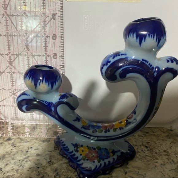 Vintage Pal Alcobaca made in Portugal twin candleholders used - Picture 10 of 10